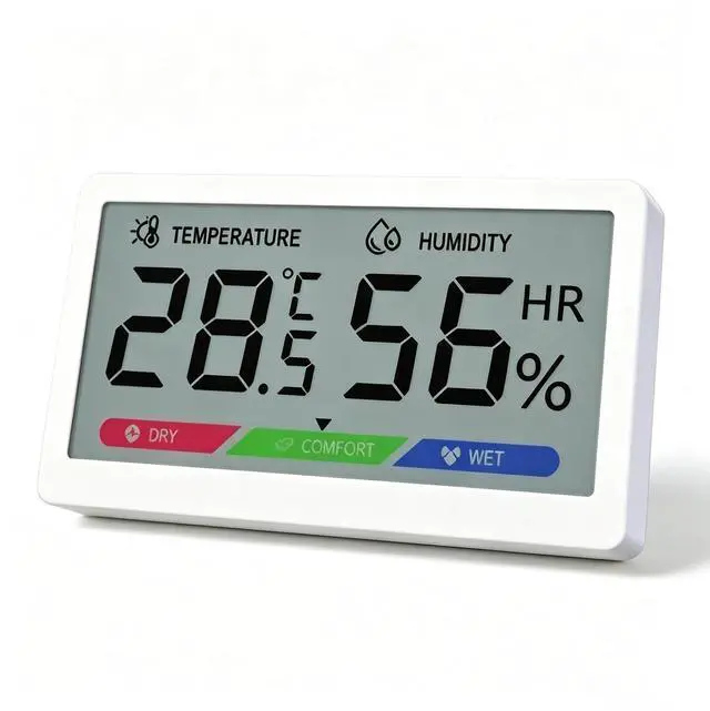 Main image of Digital Hygrometer Room Thermometer for Indoor Home Use, 3.08" Compact LCD Display, 15s Fast Refresh, 3-Color Comfort Indicator, High Accuracy Temperature Humidity Monitor