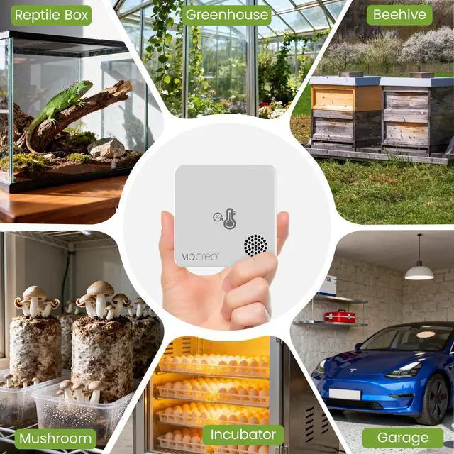 Alt view image 5 of 7 - WiFi Room Thermometer Hygrometer, Remote App Email Alert, 2 Years Data Export, 2 Years Battery, No Subscription, Wireless Temperature Humidity Sensor for Bedroom, Greenhouse, Basement