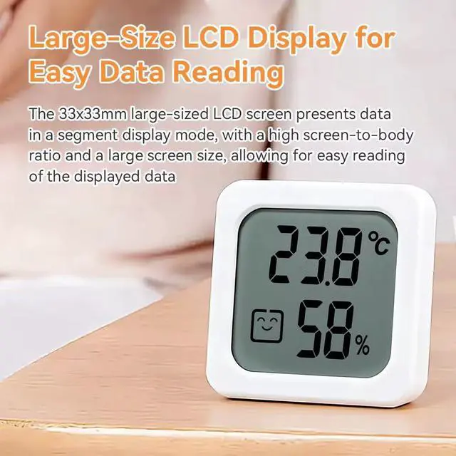 Alt view image 3 of 6 - Digital Hygrometer Indoor Outdoor Thermometer Humidity Meter Room Thermometer with Temperature and Humidity Monitor Mini Hygrometer Outdoor Thermometer