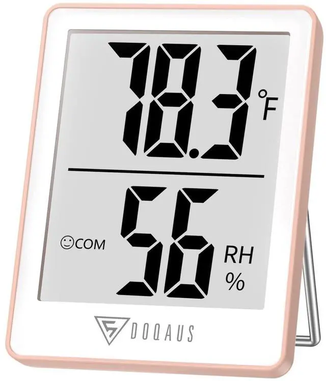 Main image of Indoor Thermometer for Home, Room Thermometer Humidity Meter with Temperature Humidity Sensor for Home, Bedroom, Baby Room, Office, Greenhouse, Cellar (Pink)
