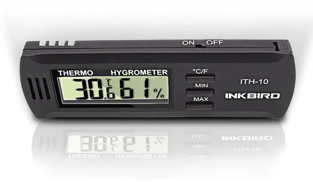 Alt view image 4 of 6 - ITH-10 Digital Thermometer and Hygrometer Temperature Humidity Monitor for Aging Box Guitar Ukulele