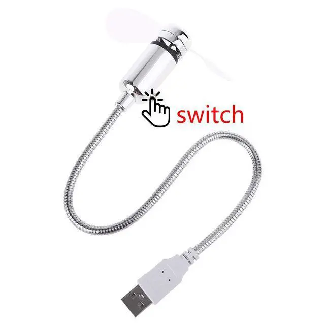 Alt view image 3 of 7 - Portable USB-powered Cooling Fan, Flexible Gooseneck Desktop Fan With Switch, Suitable For Desktop Computers, Laptops, And Tablets