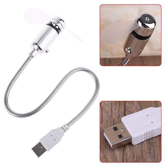 Alt view image 5 of 7 - Portable USB-powered Cooling Fan, Flexible Gooseneck Desktop Fan With Switch, Suitable For Desktop Computers, Laptops, And Tablets