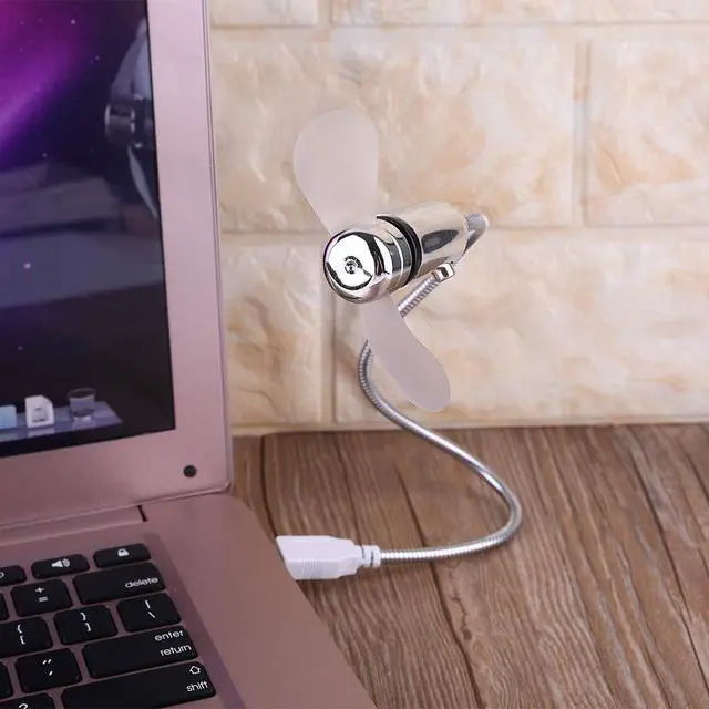 Alt view image 7 of 7 - Portable USB-powered Cooling Fan, Flexible Gooseneck Desktop Fan With Switch, Suitable For Desktop Computers, Laptops, And Tablets