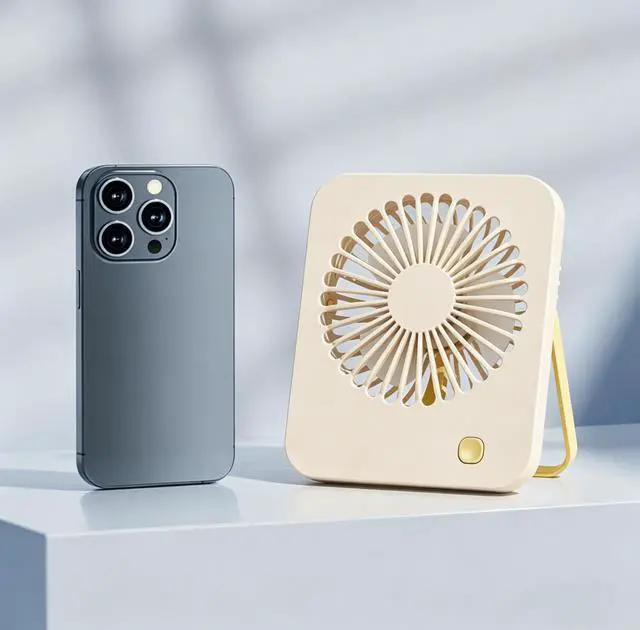 Main image of 1Pc Portable USB Plug-in Fan, Low-Noise Small Desktop Wall-Mounted 3 Speed Fan for Home Office Bedroom Dormitory,Almond White