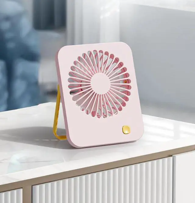 Alt view image 3 of 5 - 1Pc Portable USB Plug-in Fan, Low-Noise Small Desktop Wall-Mounted 3 Speed Fan for Home Office Bedroom Dormitory,Almond White