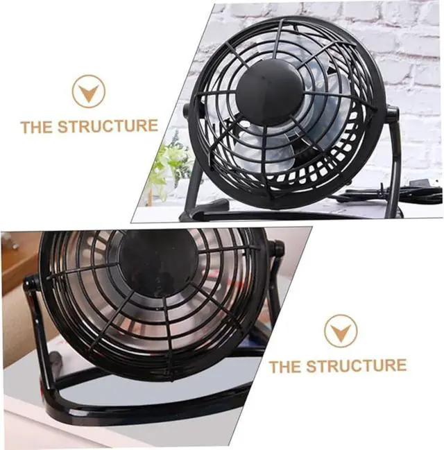 Alt view image 5 of 7 - USB Powered Mini Desktop Cooling Fan Small Table Fan with Non Slip Base Detachable Cover for Easy Cleaning Personal Cooling for Office Study and Home Use