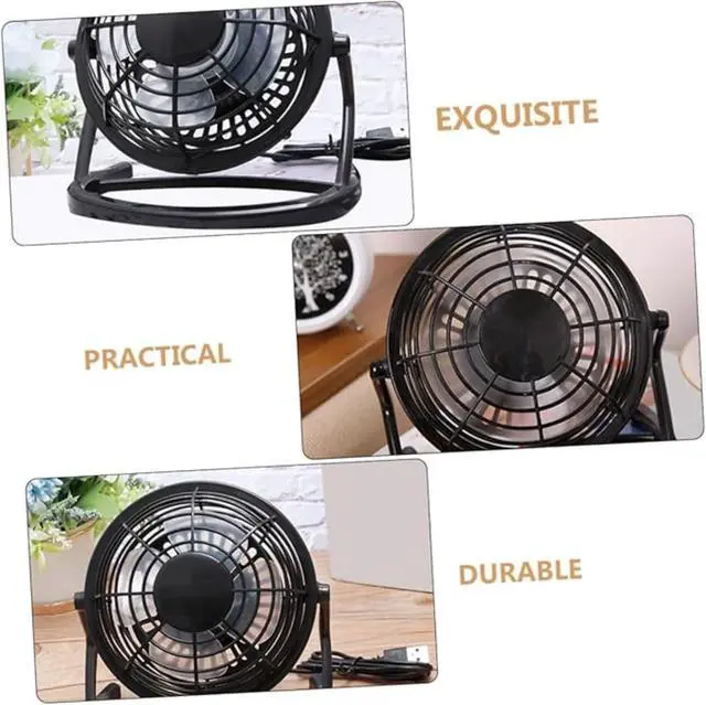 Alt view image 4 of 7 - USB Powered Mini Desktop Cooling Fan Small Table Fan with Non Slip Base Detachable Cover for Easy Cleaning Personal Cooling for Office Study and Home Use
