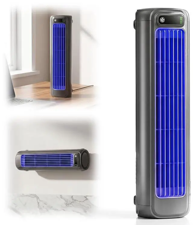 Main image of Portable Air Conditioner Cooling Fan Quiet with 3 Speeds, 2026 New Wall Mounted Fan, Portable Usb Desk Fan, Quiet Small Room Fan for Home Room, Adjustable Desk Fan for Office Work (1, Gray)