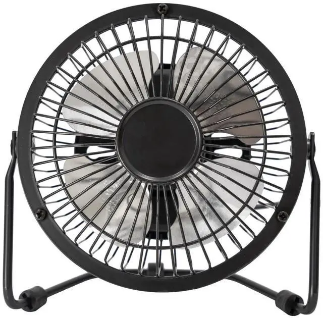 Main image of 4 inch Personal USB Powered Small Desk Fan, Mini Quiet Fan with Metal Construction & Strong Airflow & 360°Adjustable Tilt Angle, Black