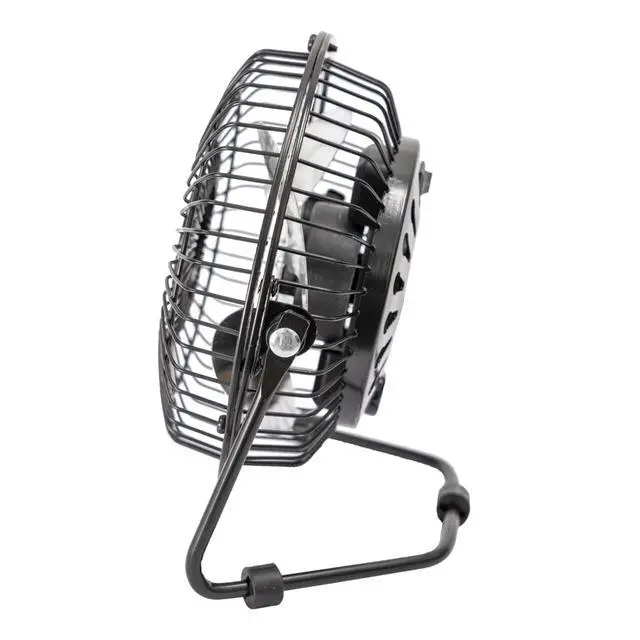 Alt view image 2 of 7 - 4 inch Personal USB Powered Small Desk Fan, Mini Quiet Fan with Metal Construction & Strong Airflow & 360°Adjustable Tilt Angle, Black