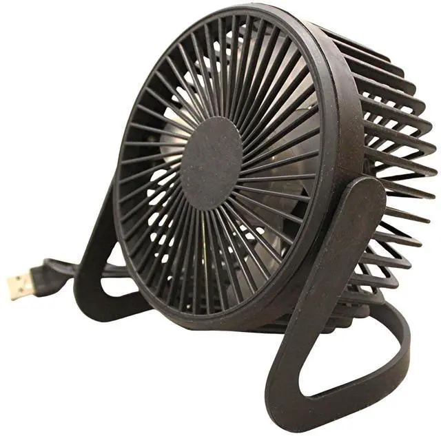 Main image of USB Desk Fan 6-Inch Personal Mini Portable Desktop Fan, Quiet Motor, Adjustable Angle, USB-Powered for Home, Office, and Indoor Use (Black)