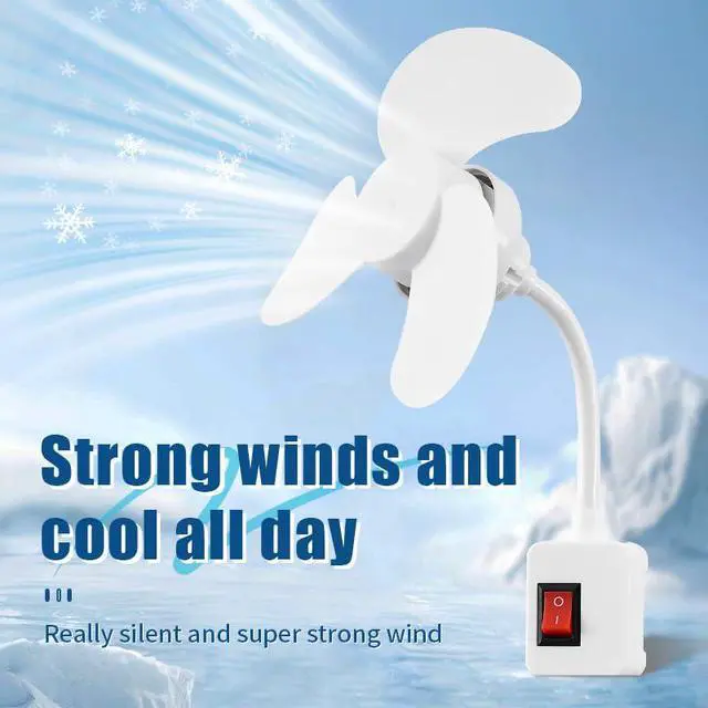 Alt view image 3 of 5 - Portable Power Socket Mini Fan, Flexible Gooseneck, Desktop Personal Fan With Switch, Suitable For Work And Study