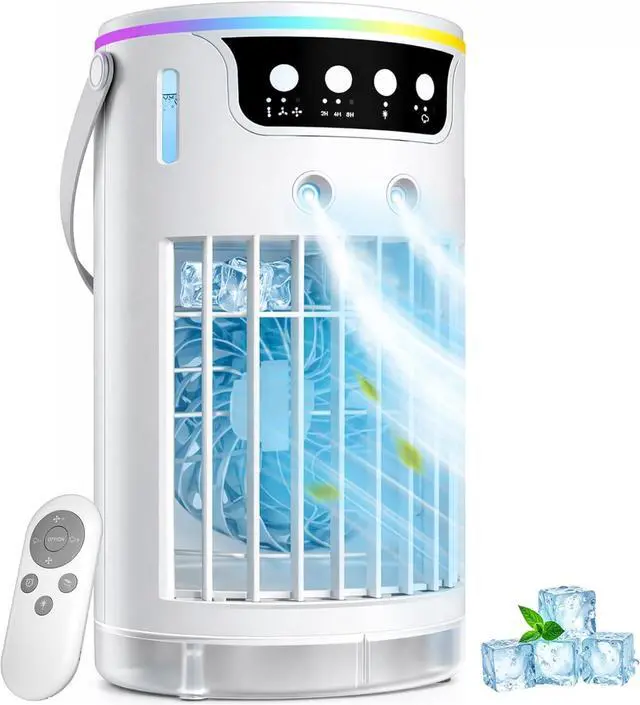 Main image of Portable Air Conditioners, Fan That Blow Cold Air Like AC, Mini Evaporative Air Cooler 1200ML with Ice Cooling Mist, Personal Swamp Cooler Quiet for Bedroom, Home Office Desk and Dorm