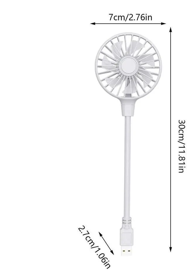 Alt view image 6 of 7 - Mini USB Fan | Quiet Flexible Portable Plug and Play | Adjustable Small Fan | for Power Bank Laptop PC Home Office School Laptop PC Travel Commuting Walking