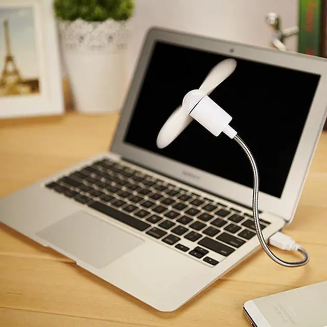 Alt view image 6 of 7 - 4 Pieces Usb Mini Fan Desk Electric Portable Electric Desk Usb Clip on Air Blower for Desktop Phone Neck Laptop Tpe Small Car Office