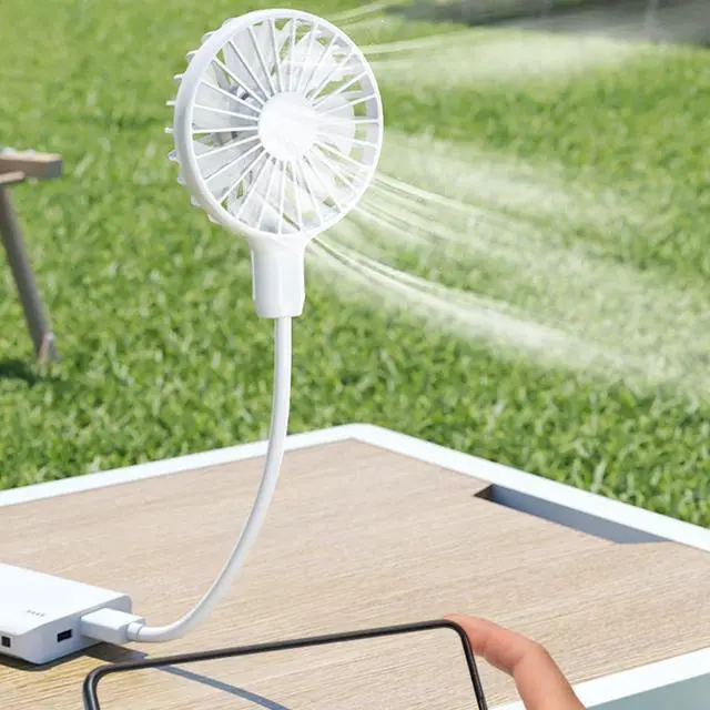 Alt view image 2 of 7 - USB Mini Fan | Small Personal Fan | Quiet Flexible Portable Plug And Play | For Power Bank Laptop PC Home Office School Laptop PC Travel Commuting Walking