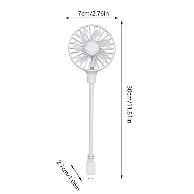 Alt view image 6 of 7 - Mini USB Fan | Plug and Play Portable Quiet Flexible | Mini Noiseless Fan | for Power Bank Laptop PC Home Office School Laptop PC Travel Commuting Walking