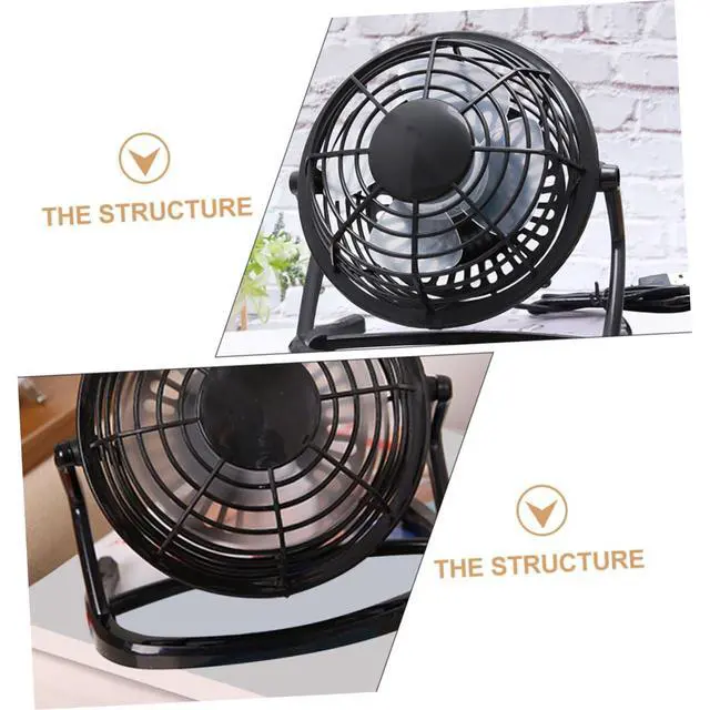 Alt view image 4 of 7 - Portable Mini USB Desk Fan Small Quiet Cooling Fan with Adjustable Head High Airflow for Office Home Laptop Compatible with USB Power Sources
