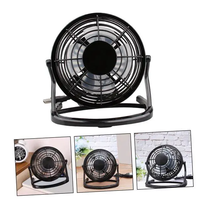 Alt view image 6 of 7 - Portable Mini USB Desk Fan Small Quiet Cooling Fan with Adjustable Head High Airflow for Office Home Laptop Compatible with USB Power Sources
