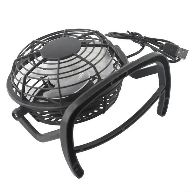 Alt view image 4 of 7 - for Mini Portable USB Desk Fan, Personal Air Cooler for Office, Workspace, Bedroom and Student Study Environment (Black)