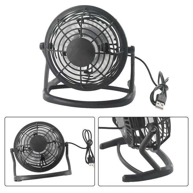Alt view image 7 of 7 - for Mini Portable USB Desk Fan, Personal Air Cooler for Office, Workspace, Bedroom and Student Study Environment (Black)