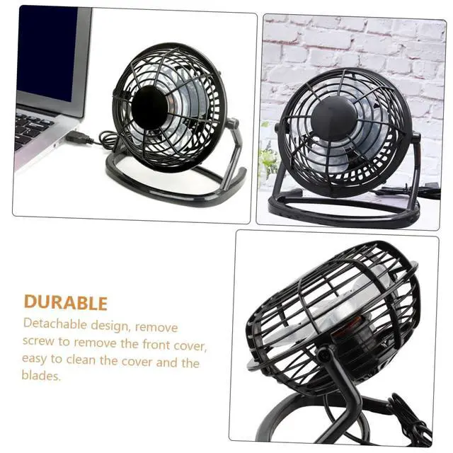 Alt view image 7 of 7 - USB Mini Desk Fan 4-inch Portable Plastic Air Circulator Fan Silent Small USB Powered for Home Office Desktop Use