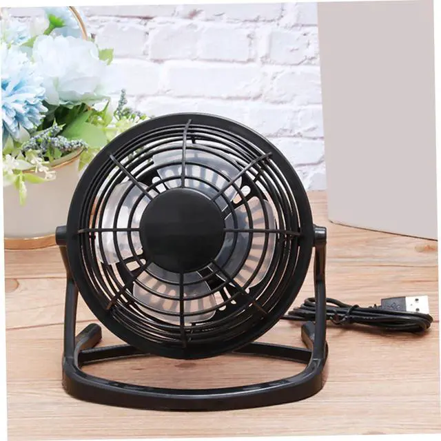 Alt view image 5 of 7 - USB Mini Desk Fan 4-inch Portable Plastic Air Circulator Fan Silent Small USB Powered for Home Office Desktop Use