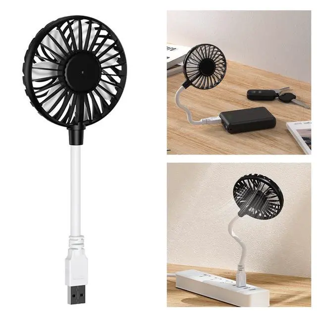 Alt view image 2 of 7 - USB Fan 5W 5V Adjustable Angle Small Silent Office Desk Portable Fans Cooler Handheld Silent Table Cooler Portable Rechargeable