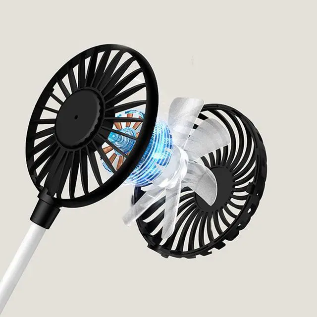 Alt view image 6 of 7 - USB Fan 5W 5V Adjustable Angle Small Silent Office Desk Portable Fans Cooler Handheld Silent Table Cooler Portable Rechargeable