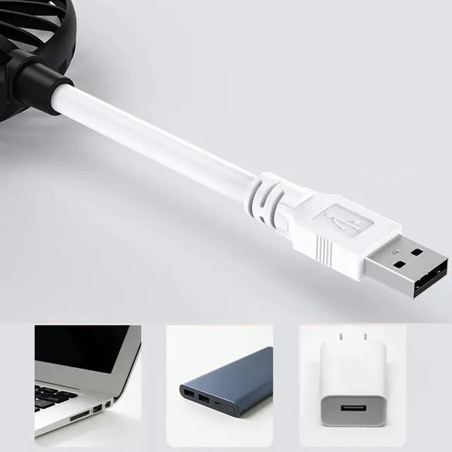 Alt view image 7 of 7 - USB Fan 5W 5V Adjustable Angle Small Silent Office Desk Portable Fans Cooler Handheld Silent Table Cooler Portable Rechargeable