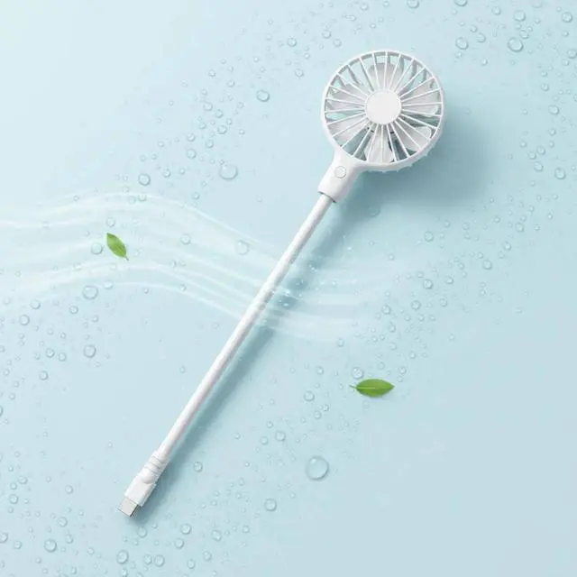 Alt view image 5 of 7 - Usb Mini Fan Portable Cooling Device Plug In Gadget Gooseneck Fan Quiet Motor Adjustable Function Suitable for Office Travel Library, White