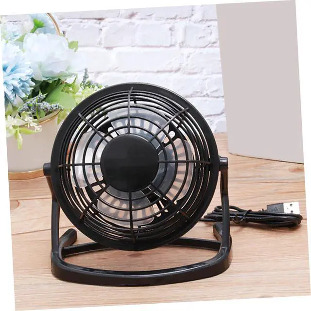 Alt view image 5 of 7 - Mini USB Personal Cooling Fan Portable Air Circulator with Head and Slip Base Quiet Desk Fan for Home Office Study Sleep USB Powered for Laptop Power Bank Car Charger