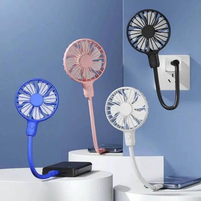 Alt view image 2 of 7 - Usb Mini Fan Portable Cooling Device Plug In Gadget Gooseneck Fan Quiet Motor Adjustable Function Suitable for Office Travel Library, White