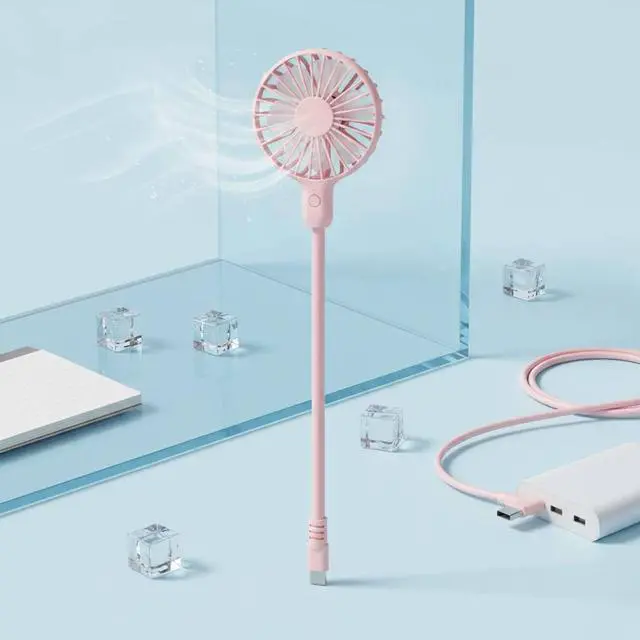 Alt view image 6 of 7 - Usb Mini Fan Portable Cooling Device Plug In Gadget Gooseneck Fan Quiet Motor Adjustable Function Suitable for Office Travel Library, White