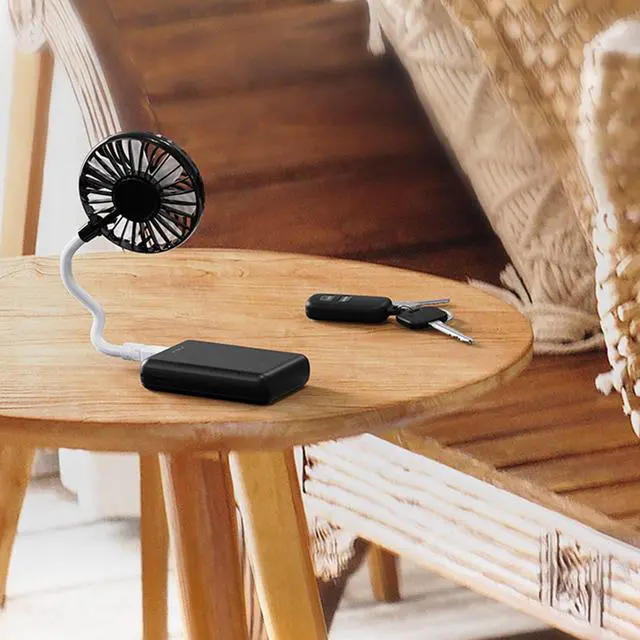 Alt view image 3 of 7 - Usb Fan USB Silent Table Cooling Fan Adjustable Desk Portable 5V 5W Small Small Silent Table Cooler Portable Rechargeable