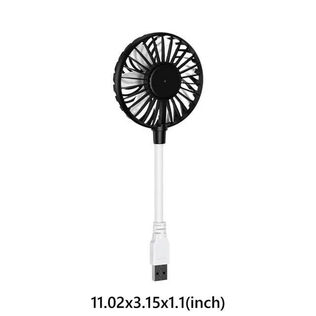 Alt view image 2 of 7 - Mini Usb Fan 360 Degree Adjustable Small Personal Fan For Power Bank Laptop Pc For Home Office Car Outdoor Travel Summer Gifts (Black)