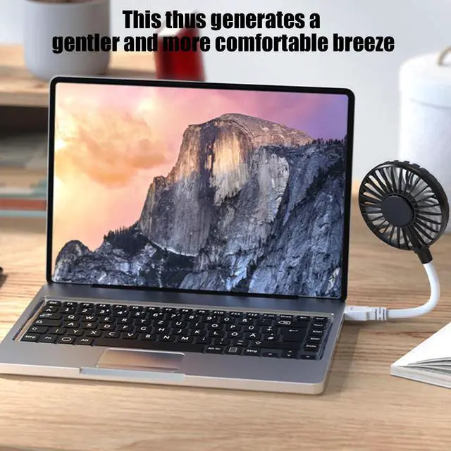 Alt view image 6 of 7 - Mini Usb Fan 360 Degree Adjustable Small Personal Fan For Power Bank Laptop Pc For Home Office Car Outdoor Travel Summer Gifts (Black)
