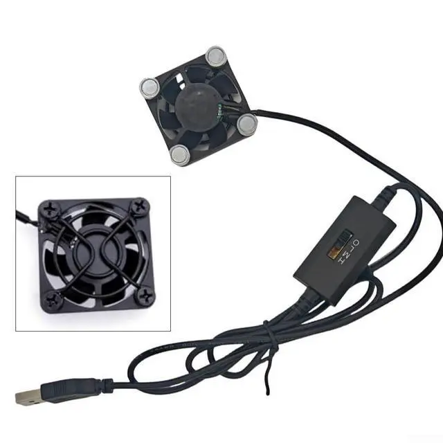 Alt view image 2 of 5 - 40mm Mini USB Fan, Adjustable Speed for Enhanced Cooling, Compact Design Perfect for For laptops and Gaming Environments (B)