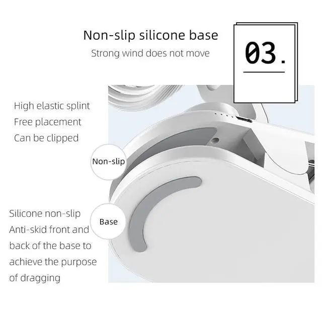 Alt view image 4 of 7 - USB Powered Clip on Fan, Portable Desk Fan Small Table FanSpeed Adjustable 360°Rotatable Small Fan with Sturdy Clamp, Quiet Personal Desk Fan & Clip Fan Mini Personal Fan for Home Office Bedroom