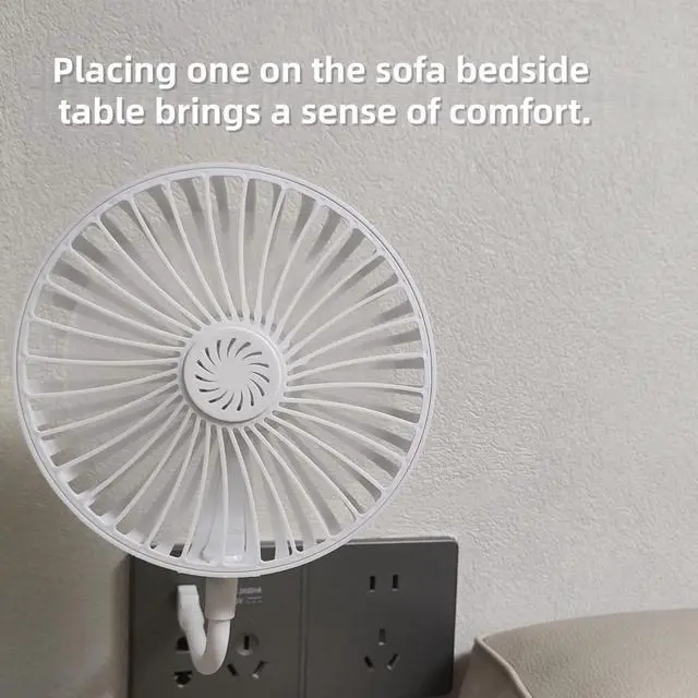 Alt view image 3 of 7 - USB Desk Fan, Portable Personal Fan with Flexible Gooseneck, Quiet Cooling for Laptop, Office, Bedside, Trave
