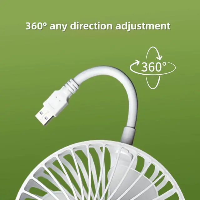 Alt view image 6 of 7 - USB Desk Fan, Portable Personal Fan with Flexible Gooseneck, Quiet Cooling for Laptop, Office, Bedside, Trave