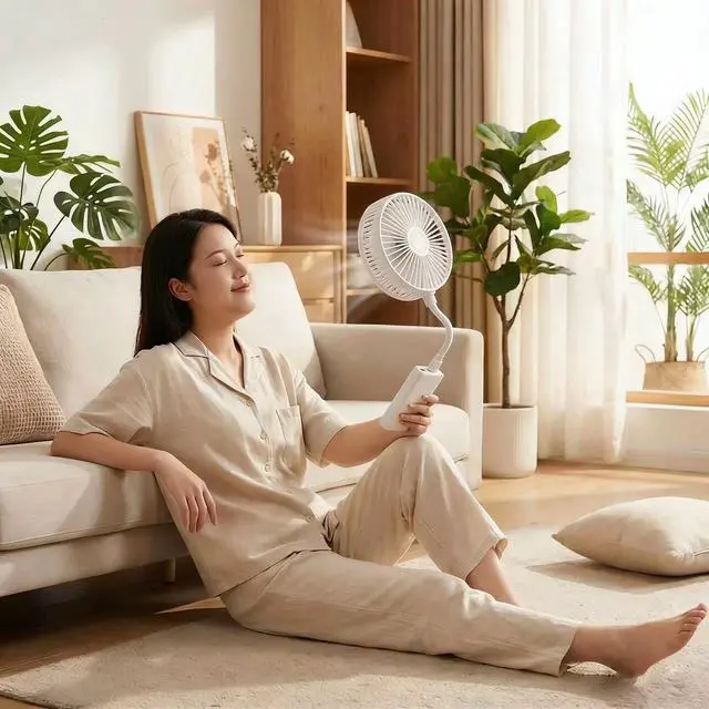 Alt view image 5 of 7 - USB Desk Fan, Portable Personal Fan with Flexible Gooseneck, Quiet Cooling for Laptop, Office, Bedside, Trave