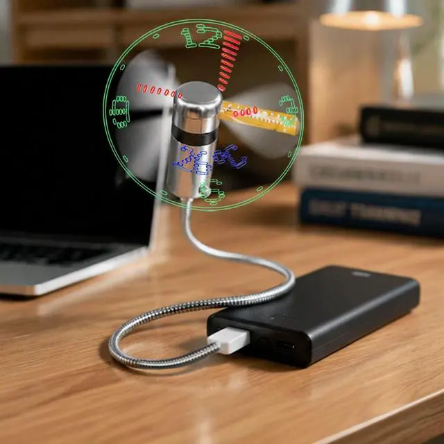 Alt view image 4 of 6 - Flexible USB Cooling Fan, Flexible Gooseneck Desktop Fan with Switch for Desktop PC Computer Laptop Notebook Tablet, Hanging Ceiling Camping Bed Tent Car Headrest Back Seat (Silver)