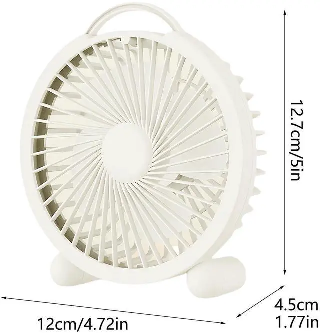 Alt view image 2 of 5 - USB Small Fan for Desk, Portable Personal Quiet Table Top Fan,Plug In Power Mini Fans,Strong Airflow,Powerful Room Fans for Office Outdoor Bedroom Travel Home