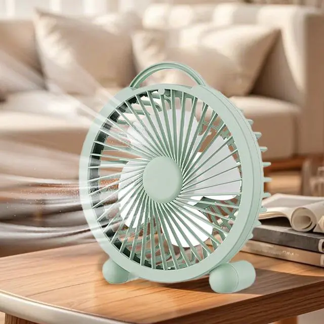 Alt view image 4 of 5 - USB Small Fan for Desk, Portable Personal Quiet Table Top Fan,Plug In Power Mini Fans,Strong Airflow,Powerful Room Fans for Office Outdoor Bedroom Travel Home