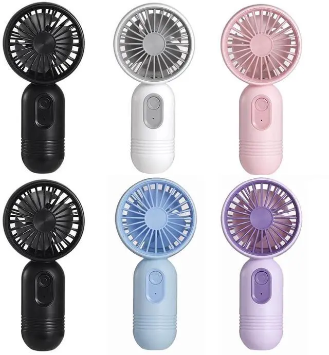 Main image of Mini Portable Fan 6 Pack, Cute Handheld Battery Operated Lightweight Small Personal Fans with 3 Speeds and USB Rechargeable Eyelash Fan for Women Men Office Outdoor Travel Camping