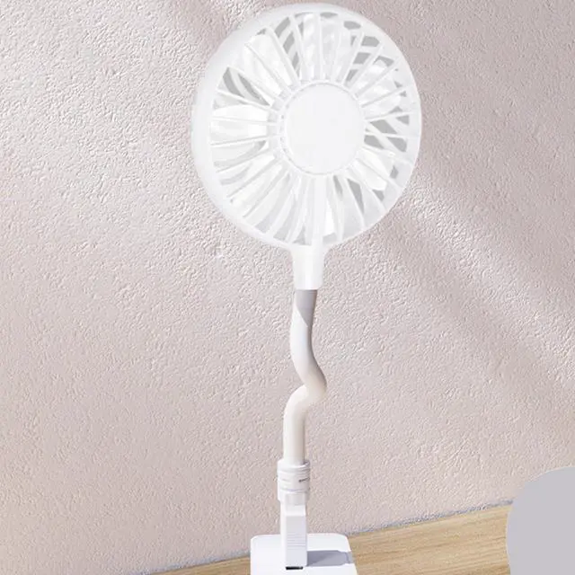 Alt view image 5 of 7 - Mini USB Fan 360 Degree Adjustable Small Personal Fan for Power Bank Laptop PC for Home Office Car Outdoor Travel Summer Gifts (White)