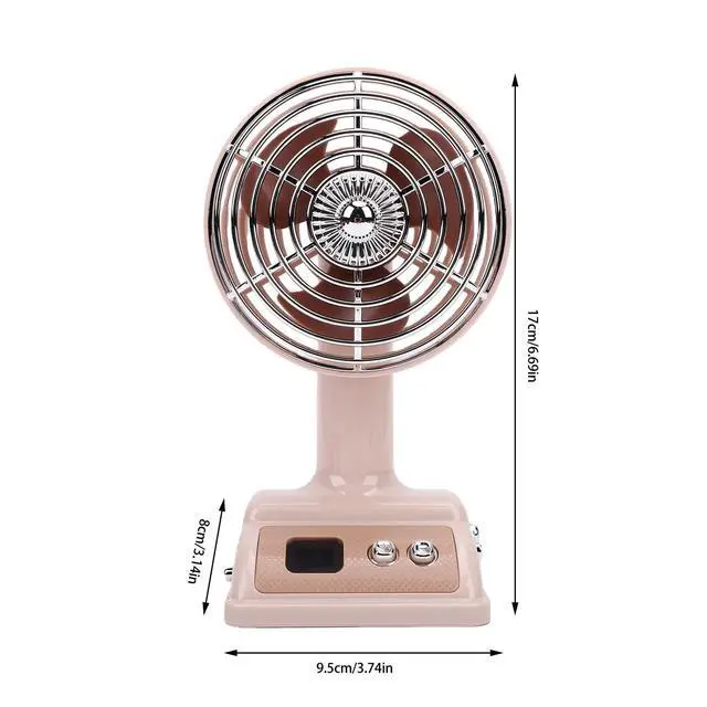 Alt view image 2 of 7 - Quiet Desk Fan 100 Speed Portable Table Fan USB Small Desk Mini Personal Desktop, Cooling Strong Airflow Quiet Fans for Bedroom, Home (Pink)
