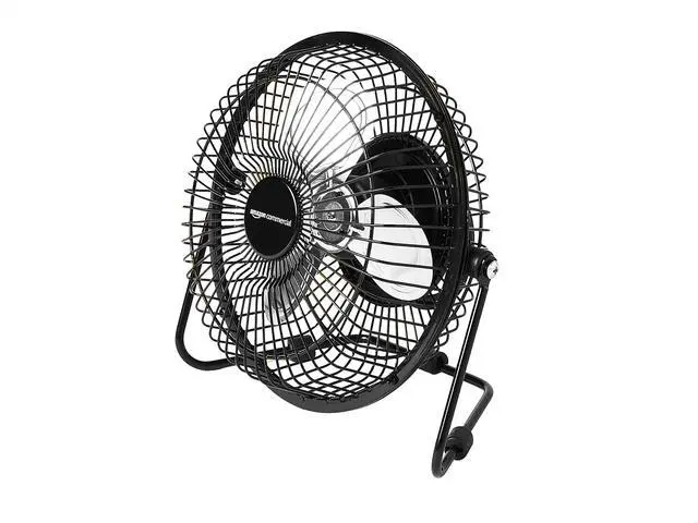 Alt view image 3 of 5 - 6-Inch Table Fan with Power Adapter and USB Cable, black (DC6-3A)